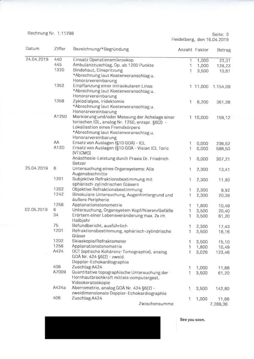 Rechnung Seite 8