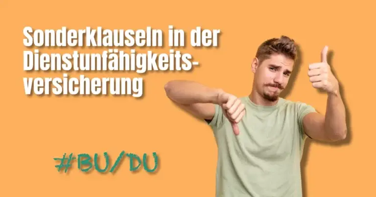 Sonderklauseln in der Dienstunfähigkeitsversicherung - Beitragsbild